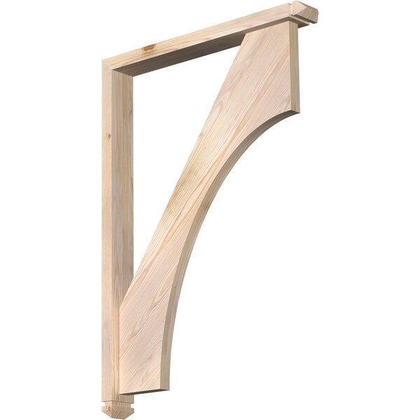 Ekena Millwork Westlake Arts and Crafts Smooth Bracket w/ Offset Brace, Douglas Fir, 3 1/2"W x 28"D x 40"H BKT0402X28X40WTL03SDF - main